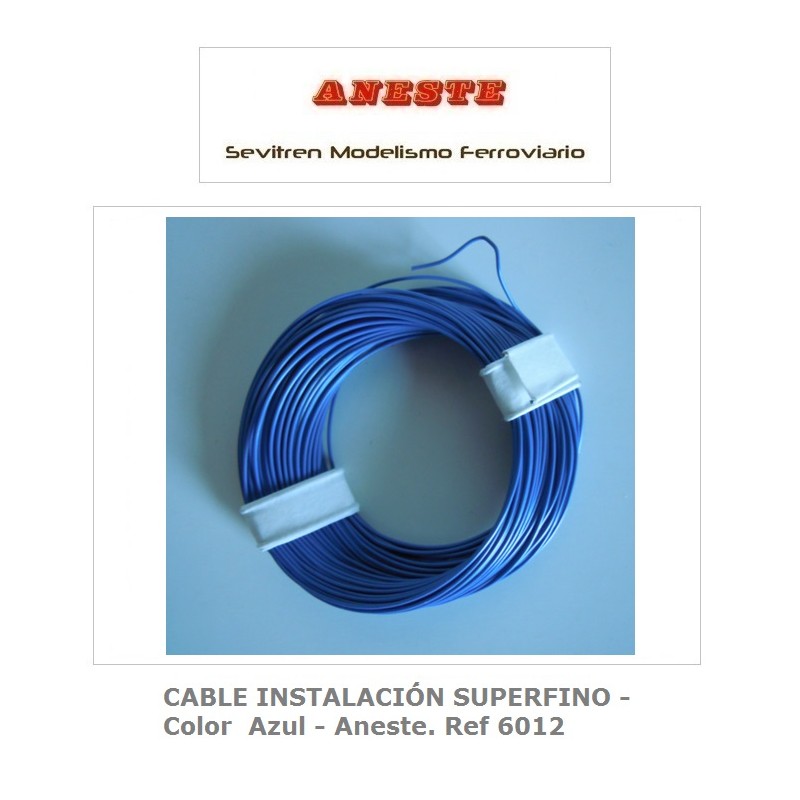 CABLE INSTALACIÓN 10 METROS SUPERFINO - Color  Azul - Aneste. Ref 6012