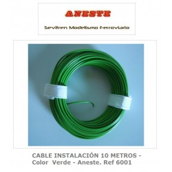 CABLE INSTALACIÓN 10 METROS - Color  Verde - Aneste. Ref 6001