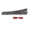 Electric Turnout, Left without bendable 186 mm 15º .Kato Unitrack 20-202