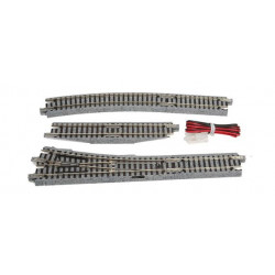 Desvío eléctrico a derecho 481 mm 15º. Kato Unitrack  20-221