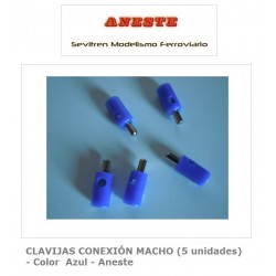 CLAVIJAS CONEXIÓN MACHO (5 unidades) - Color  Azul - Aneste