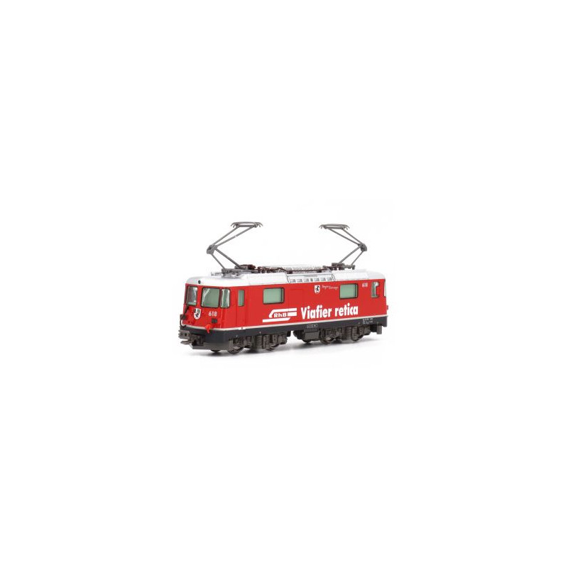 Electric locomotive Alpine locomotive Ge4/4-II RhB Logo Bergün 618 Viafier retica- Kato 3102-3