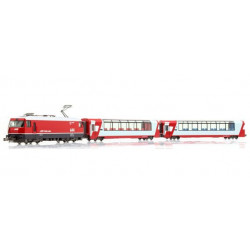 Set RhB Ge4/4 Glacier Express.  Kato 10-2026