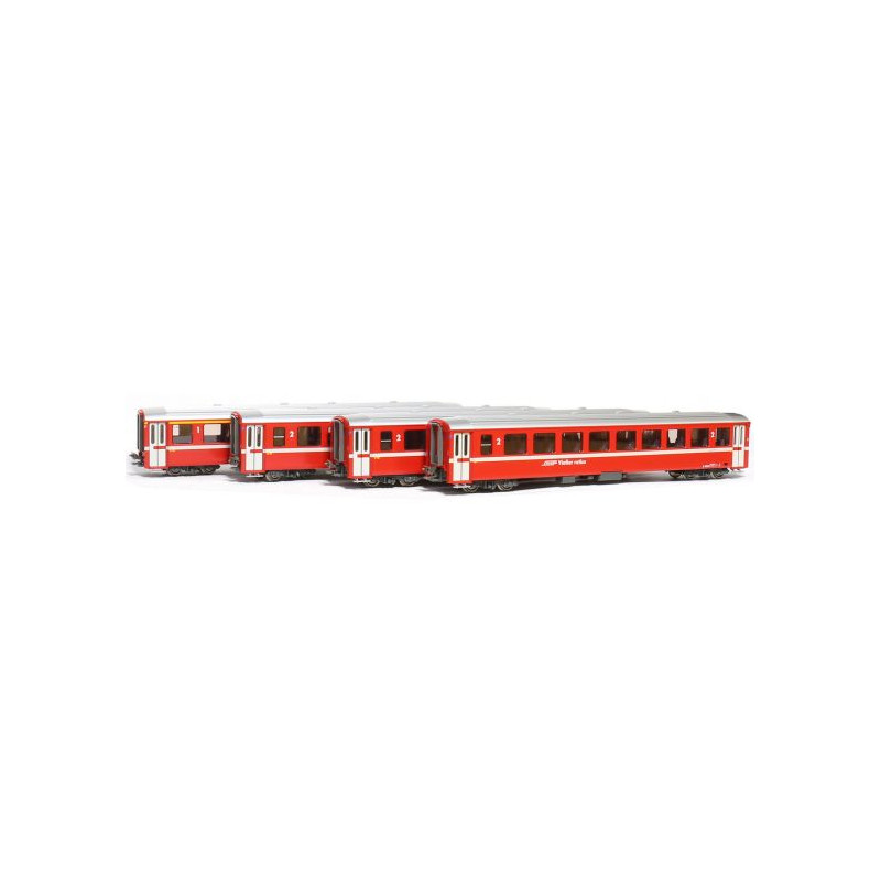 RhB EW1 Red 4 Coach Basic Set- Kato 10-1413