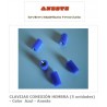 CLAVIJAS CONEXIÓN HEMBRA (5 unidades)  - Color  Azul - Aneste