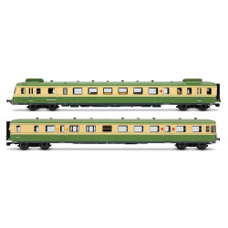 SNCF, diesel railcar RGP II, with motor unit + trailer in re-built version, green/beige livery, ep. IV - Arnold HN2635
