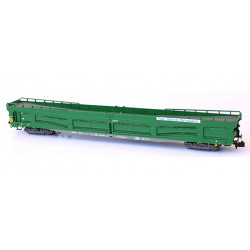 Portacoches RENFE (MMA-9548), decoración verde. Mftrain-N33294