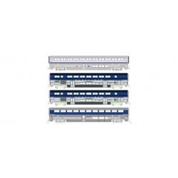 Set ampliación 4 coches Amtrak Pacific Surfliner. Kato-USA K106-9002