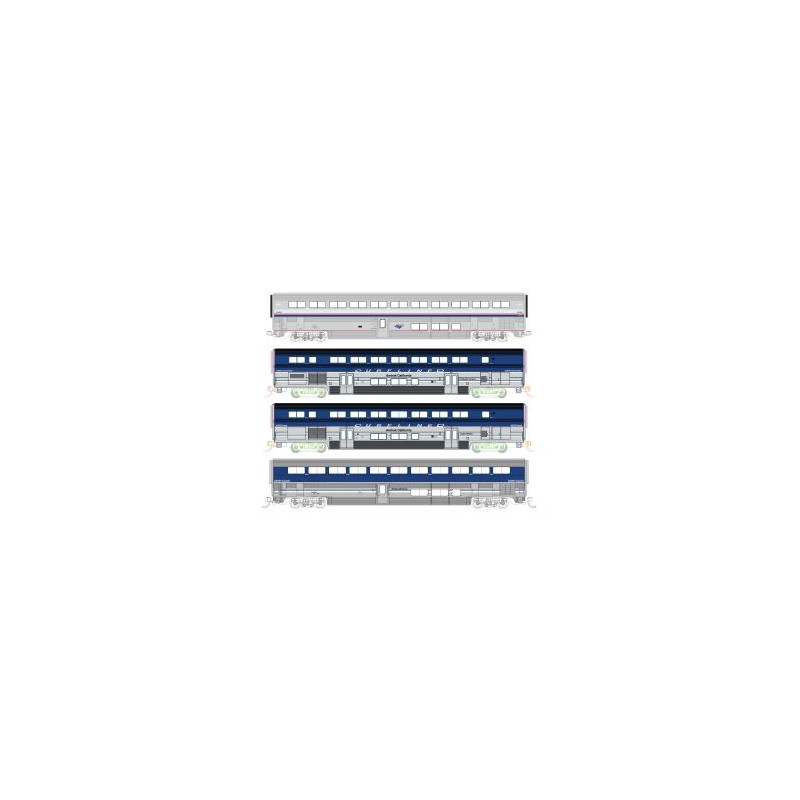 Amtrak Pacific Surfliner 4 Car Add-on Set. Kato-USA K106-9002