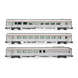 SNCF, 3-unit set of TEE coaches "Mistral", Nice - Paris, silver livery, ep. IV- Arnold HN4501
