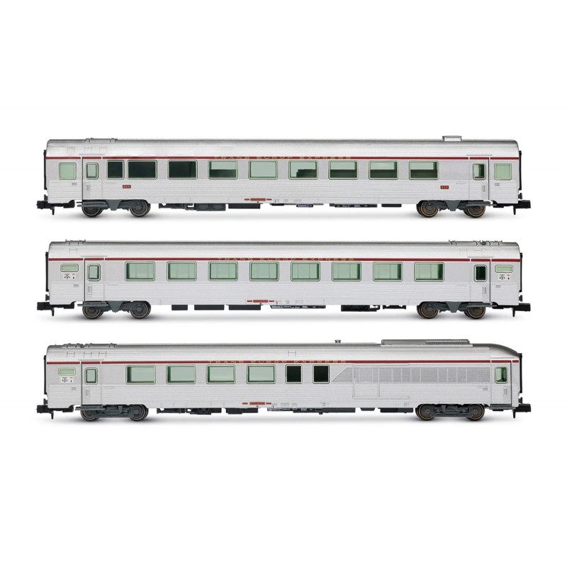 SNCF, set (2/2) de 3 coches climatizadosTEE "Mistral", Niza - París, ép. IV. Arnold HN4501