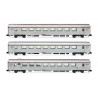 SNCF, set de 3 coches climatizados tipo Mistral '69, TEE "Jules Verne", ép. IV
