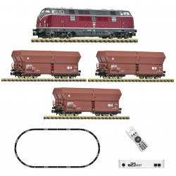 z21 start digital set: Diesel locomotive class 221 with a goods train of the Deutsche Bundesbahn. Fleischmann 5170003