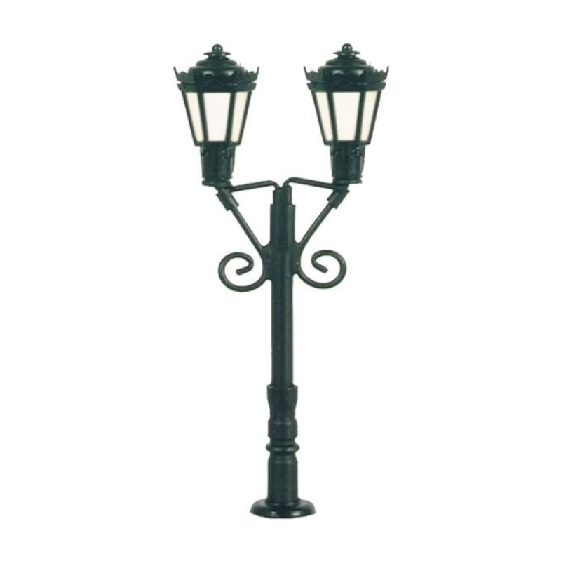 Park lamp double black, LED warm-white. Viessmann 6473