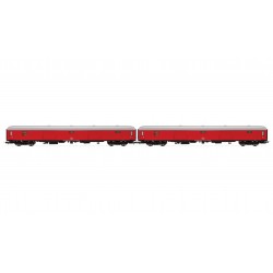 RENFE, Set 2 furgones correos DD-8100, rojo, epoca V - Electrotren E5228