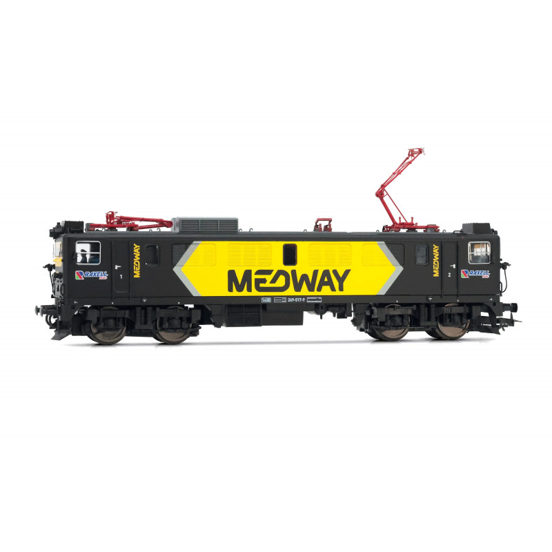 MEDWAY, loc. eléctrica 269 517-9, decoración negra/amarillo, ép. VI- Electrotren HE2019