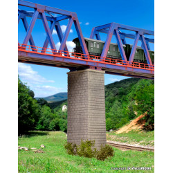 Pilar central para puente viaducto. Escala N. Kibri 37673