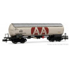 RENFE, 4-axle gas tank wagon PRR, "AMONIACO ANHIDRO", white livery, ep. IV-V - Arnold HN6722