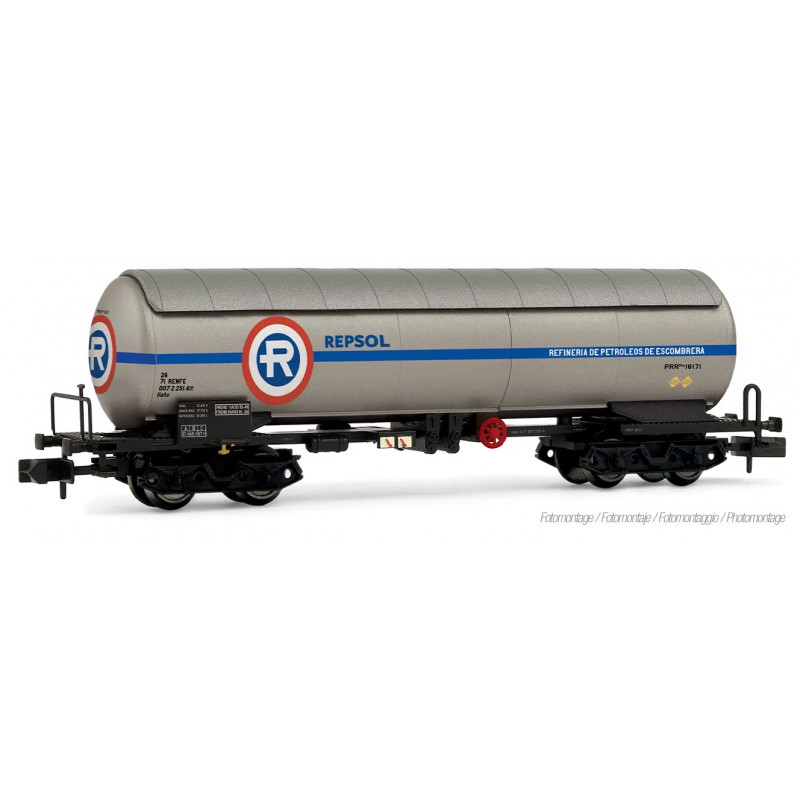 RENFE, 4-axle crude oil tank wagon PRR, "Repesa-Repsol" blue-grey livery, ep.III-IV- Arnold HN6723