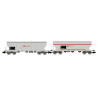 RENFE, 2-unit pack of 4-axle round and flat-sided hopper wagon "Ermewa", grey livery, ep. VI- Arnold HN6740