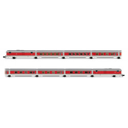 RENFE, 8-unit base pack of Talgo III RD "Barcelona Talgo", silver roof livery, ep. III-IV. Arnold HN4512