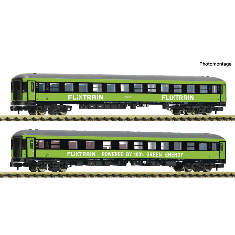 2 piece set (1): Passenger coaches, Flixtrain. Epoch VI - Fleischmann 6260085