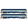 Set de 2 coches cama-litera techo alto. Decoración WASTELLS y logo SNCF. Ep IV-V. REE NW-348