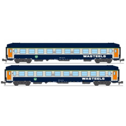 2 UIC B9c9x sleeping coaches set, high roof. WASTELLS livery, ep IV. REE NW-346