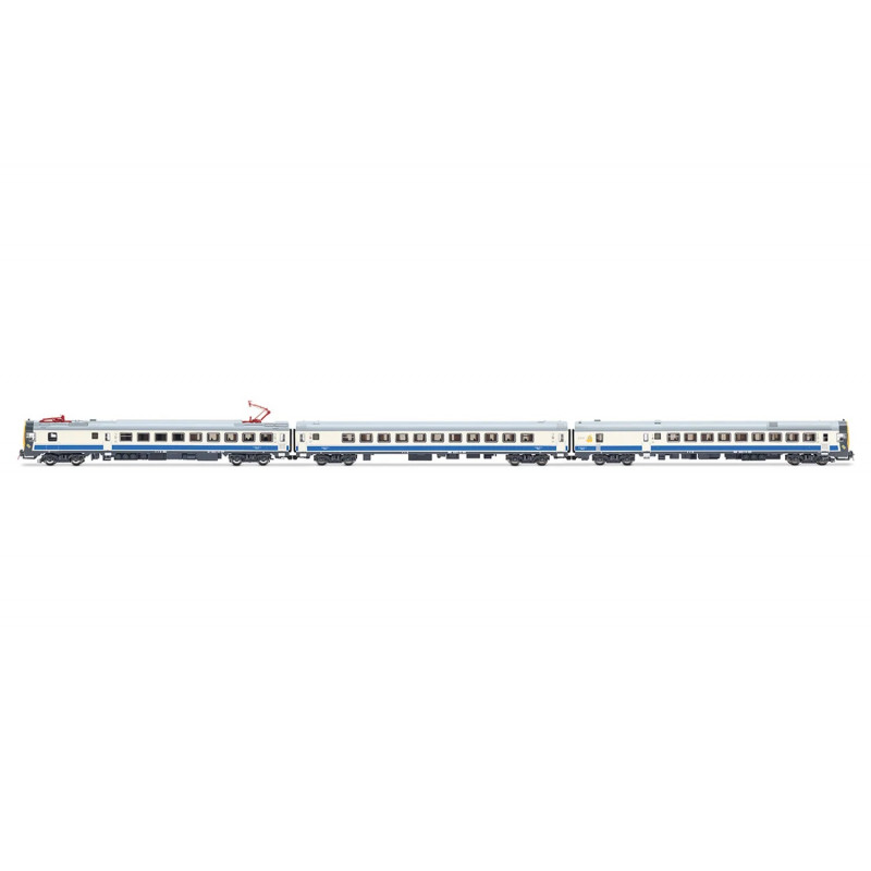 RENFE, automotor eléctrico 444-011, decoración azul/blanco,  ép. V. Digital. Arnold HN2618D