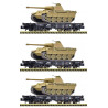 3 piece set heavy duty flat wagons, DRB. Epoch II - Fleischmann 845606