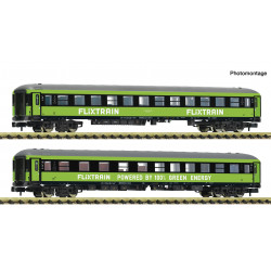 Set de dos coches de viajeros (1), FlixTrain. Ép VI- Fleischmann 6260085