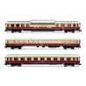 AKE, set de 3 coches "Rheingold", set 1/2: 1 coche panorámico+ coche club + coche Avmz, ép. VI - Arnold HN4507