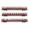 AKE, 3-unit set of "Rheingold", set 2/2: restaurant car + 1º class coach+  coach Apmz, ep. VI - Arnold HN4508