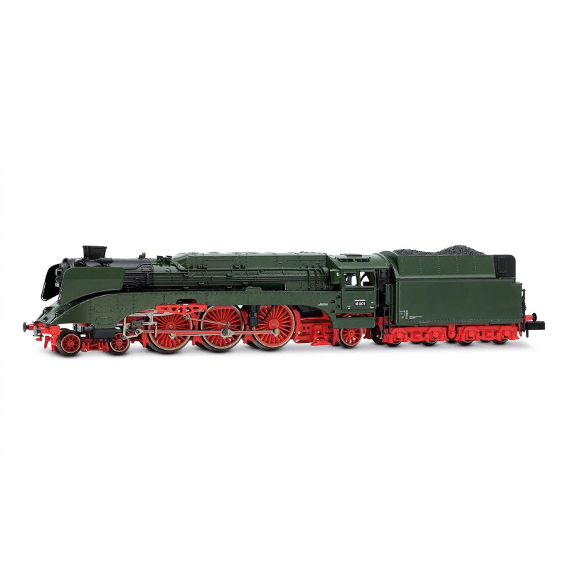 DR, steam locomotive class 18 201, coal tender, 1st original livery (green without decorative line), ep. III- Arnold HN2663