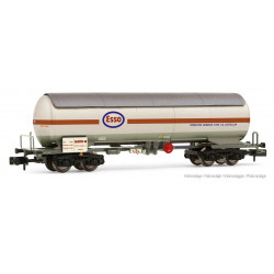 RENFE vagón cisterna PRR de amoníaco, decoración blanca-naranja "ESSO-Saltra", ép. III-IV Arnold HN6724