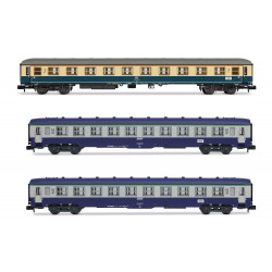 SNCF/DB "D242 París-Berlín-Varsovia". Set 3 coches.  Ép IV. HN4437