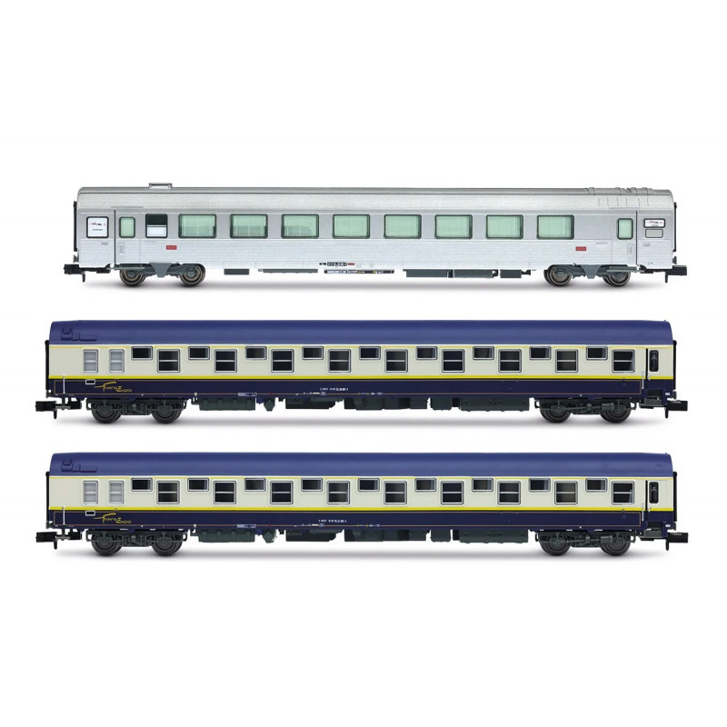 SNCF, 3-unit pack "Train Expo", set 1, 2 x T2 sleeping coach + bar coach, ep. VI- Arnold HN4474
